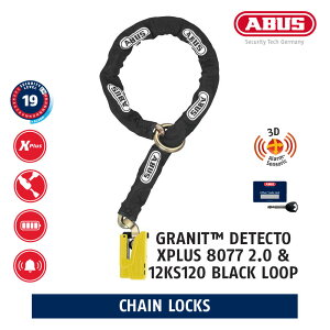 ABUS(AuX) GRANIT DETECTO XPLUS 8077 2.0 & 12KS120 BLACK LOOP UmVXeɂA[@\I A[fBXNbNƃ[v`F[̃Rr