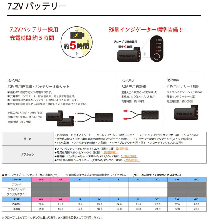 楽天市場】☆送料無料☆RSタイチ RST632 e-HEAT/電熱グローブ 大型 