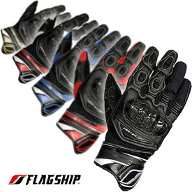 FlagshiP FG-W602/Progress Carbon Glove" 高次元の安全性を誇る。バイク/オートバイ用 ライディング レザーウィンターグローブ /フラッグシップ