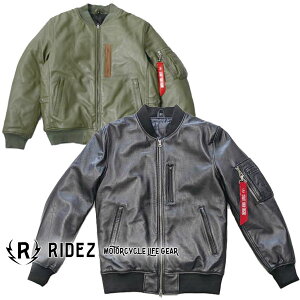 RIDEZ RLWJ009 MA-1 JACKET oCNp tCgWPbg̑\iłMA-1C_[ɃAbvf[gI /CY RIDEZ MOTO MA-1 JACKET