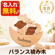 SALE ¥4980→￥3980【お名前刻印 無料】バランス 積み木 9点セット 木製 ギフト 名入れ 出産祝い プレゼ…