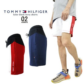 TOMMY HILFIGER トミーヒルフィガーカラーブロックテリーショーツtommy/m/newEUモデル アメカジ ハーフパンツスエットパンツ 【clearance sale限定】【CLOSE OUT SALE限定】【即納】