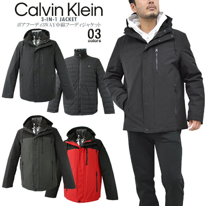 楽天市場】CALVIN KLEIN カルバン・クラインボアフーディ3WAY中綿  