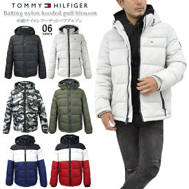 TOMMY HILFIGER トミーヒルフィガー中綿ナイロンフーデッドパフブルゾンtommy/m/newUSモデル アメカジ パフジャケット軽量 通気性 耐風【2023-2024再入荷】 【税込3,980円以上で送料無料】【即納/あす楽】