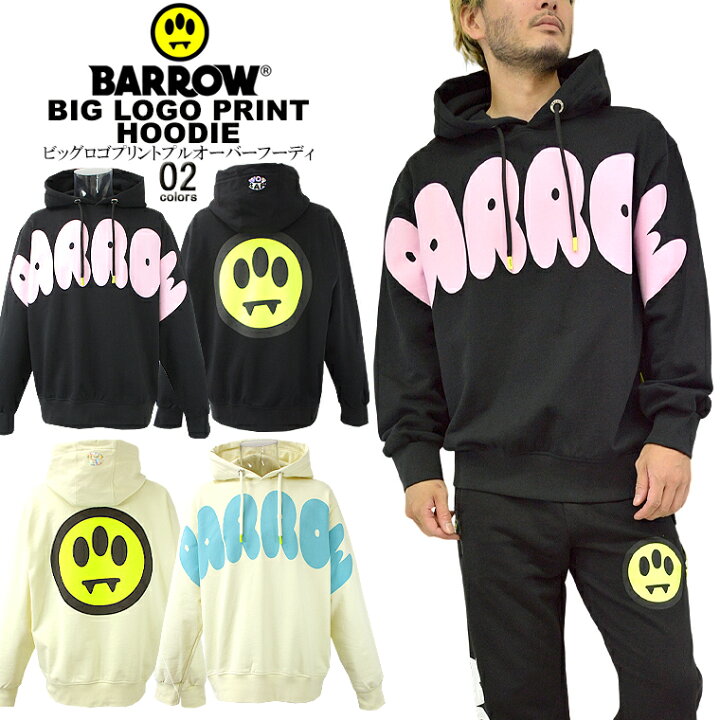 楽天市場】BARROW バロウビッグロゴプリントプルオーバーフーディEU 