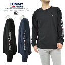 TOMMY JEANS トミージーンズセリフリニアロングスリーブチェストロゴTシャツtommy/m/newEUモデル TJM CLSC SERIF LINEAR LS TEEユニセックス ロンT ロンティー【即納】【CLEARANCE SALE限定】【closeout sale限定】【メール便】【即納】