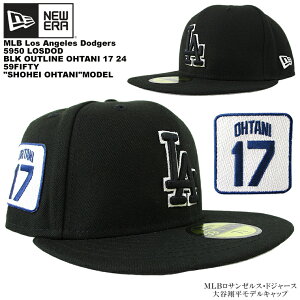 NEW ERA j[GMLB T[XEhW[X Jĕf 59FIFTY LbvMLB 5950 LOSDOD BLK OUTLINE OHTANI 17 24I[ZeBbNf tbgLbv싅 ObYyclearance salezyC