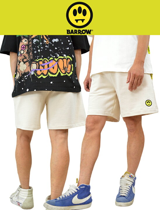 楽天市場】BARROW バロウスウェットショートパンツSWEAT SHORTS UNISEX 