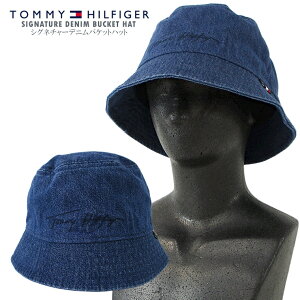 TOMMY HILFIGER g~[qtBK[VOl`[fjoPbgnbgSIGNATURE DENIM BUCKET HAT AJW XqRbg jZbNXXq ڂyzy[ցzy[zylR|Xzyclea