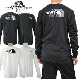 THE NORTH FACE ザ・ノース・フェイスバッグロゴロングスリーブTシャツM L/S EASY TEEロンT 長袖 クルーネックコットン 柔らかい オールシーズン【CLEARANCE SALE限定】【CLOSE OUT SALE限定】【送料無料】【メール便】【即納】