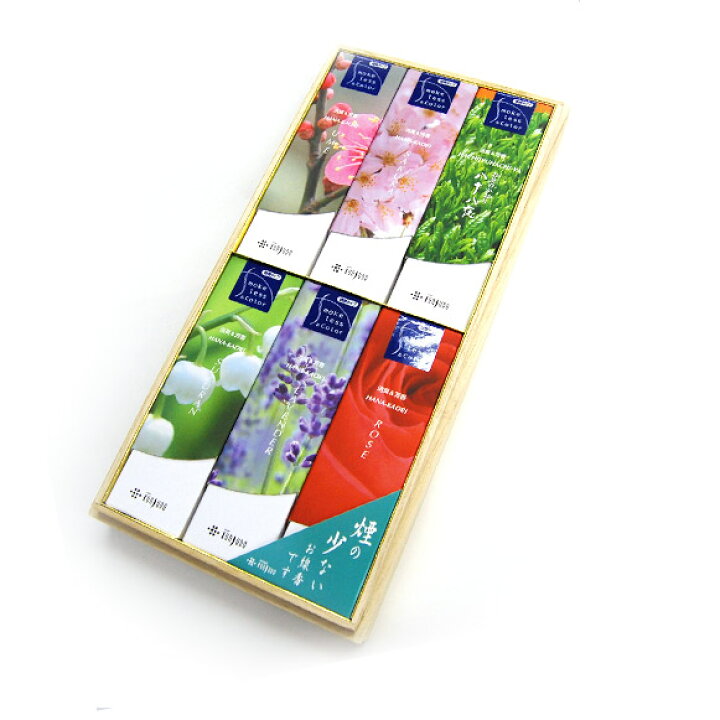 楽天市場 線香 ギフト用 線香 進物 花かおり スリムアソート 桐箱 短寸6入 微煙 薫寿堂 進物線香 贈答用 ギフト お線香 送る 喪中 見舞い 贈り物 お返し お線香ギフト おしゃれ 喪中はがき 喪中見舞い 年末年始 お彼岸 新盆 初盆 お供え 供養 命日 祥月命日 四十