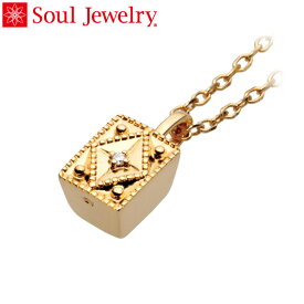 遺骨ペンダント Soul Jewelry クレスト K18 イエローゴールド・ダイヤモンド （予定納期約4週間・代引のご注文は不可）