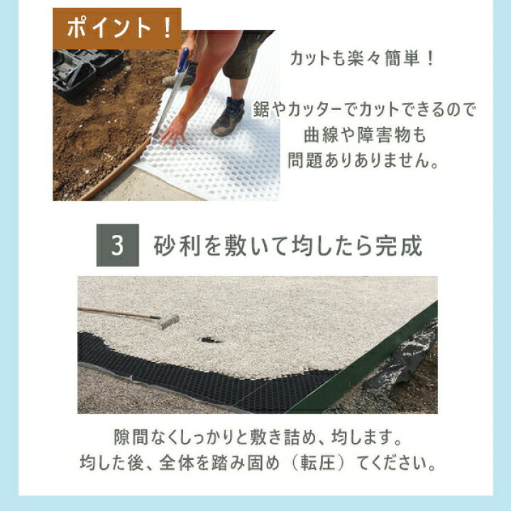 楽天市場】グラベルフィックス プロ 1枚1176x764x32mm砂利舗装材 