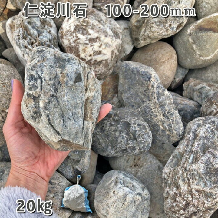 楽天市場】庭石 川石 自然石 ゴロタ石 ごろた 仁淀川石（100～200mm）1 