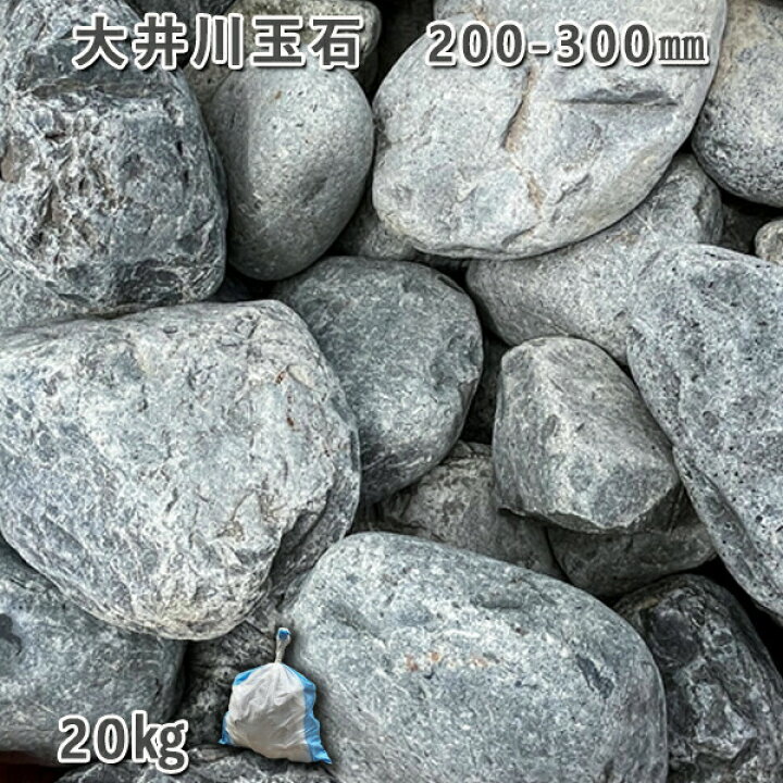 楽天市場】庭石 自然石 国産石 川石 大井川玉石（200～300mm）2～3個 