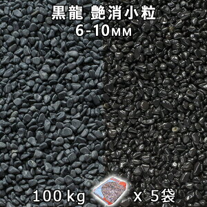 砂利 石庭 庭石 化粧砂利黒龍 艶消小粒 1分(6-10mm)5袋セット/計約100kg法人宛 又は 個人様支店止め代引・時間指定不可砂利 シ゛ャリ おしゃれ 和風 洋風 ガーデニング 園芸 DIY敷き砂利 花壇