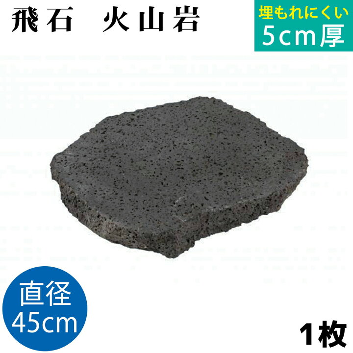楽天市場】飛び石 火山岩 Φ450x厚50mm内外 1枚（約20.8kg）法人宛 又は 