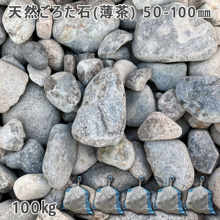 楽天市場】庭石 ごろた石 坪庭 アプローチ脇 天然ごろた石（薄茶）（50 