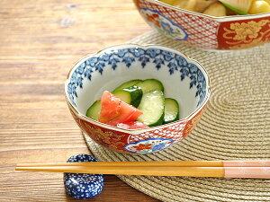 【15%OFFクーポン10/24 20:00〜10/25 23:59】食器 和食器 おしゃれ 小鉢 染め錦赤絵桔梗4.0小鉢 モダン 美濃焼 ボウル 煮物鉢 アウトレット カフェ風 電子レンジ対応 食洗機対応