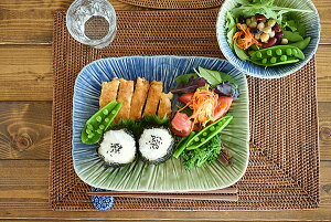 【15%OFFクーポン10/24 20:00〜10/25 23:59】食器 和食器 おしゃれ 皿 大皿 二色流し彫十草角大皿 モダン 美濃焼 プレート 角皿 スクエアー アウトレット カフェ風 電子レンジ対応 食洗機対応