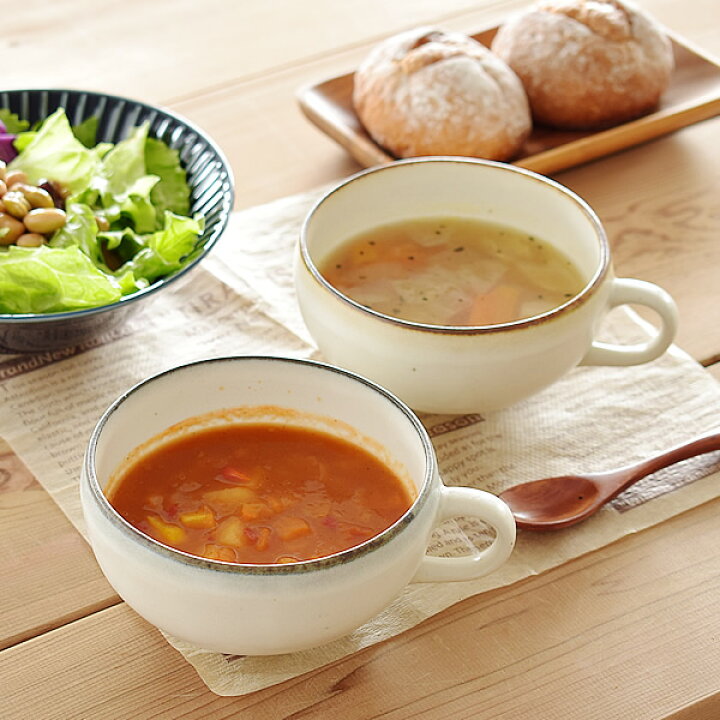 楽天市場 食器 スープカップ おしゃれ 大きい 日本製 美濃焼 アウトレット カフェ風 アトラススープカップ おしゃれ食器の通販m Home Style