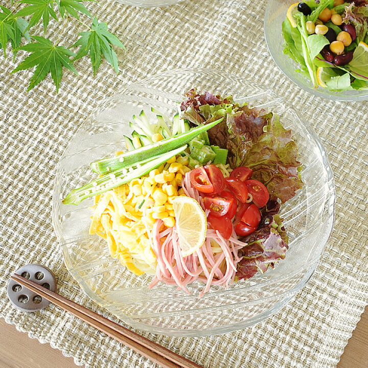楽天市場 食器 大皿 おしゃれ 日本製 プレート 深皿 深口 冷麺 ガラス アウトレット カフェ風 P 6369 流水冷麺皿 せせらぎ おしゃれ食器の通販m Home Style