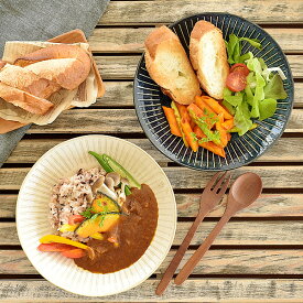 【10%OFFクーポン3/29 10:00～3/31 23:59】食器 和食器 おしゃれ 皿 カレー皿 軽量撥水十草8.0カレー皿 パスタ皿 モダン 美濃焼 深皿 麺皿 アウトレット カフェ風 電子レンジ対応 食洗機対応