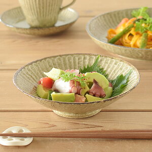 【15%OFFクーポン10/24 20:00〜10/25 23:59】食器 和食器 おしゃれ 中鉢 窯変ビードロしのぎ5.5平鉢 煮物鉢 サラダボウル モダン 美濃焼 中鉢 浅鉢 アウトレット カフェ風 電子レンジ対応 食洗機対応