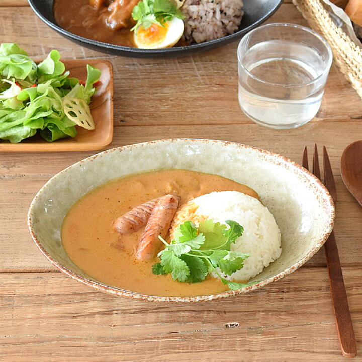 楽天市場 食器 カレー皿 パスタ皿 おしゃれ 和食器 モダン 美濃焼 ボウル アウトレット カフェ風 灰釉窯変 ナチュラルオーバルカレー皿 パスタ皿 おしゃれ食器の通販m Home Style