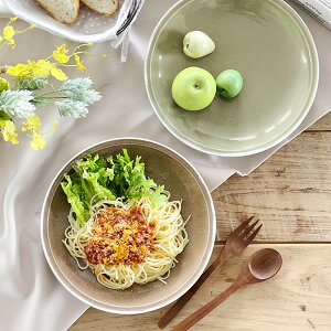 【2,000円OFFクーポン10/27 9:59まで】食器 おしゃれ 皿 カレー皿 シナモン・オリーブ24.5cm深口プレート パスタ皿 美濃焼 大皿 アウトレット カフェ風 電子レンジ対応 食洗機対応