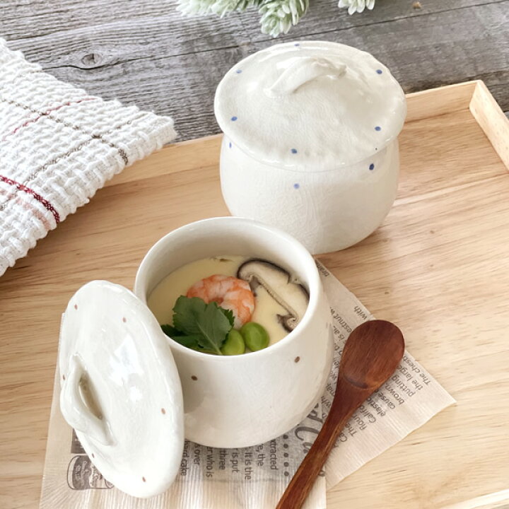 楽天市場 食器 茶碗蒸し 器 おしゃれ 和食器 モダン 瀬戸焼 蒸し碗 アウトレット カフェ風 カジュアルドット貫入茶碗蒸し おしゃれ食器の通販m Home Style