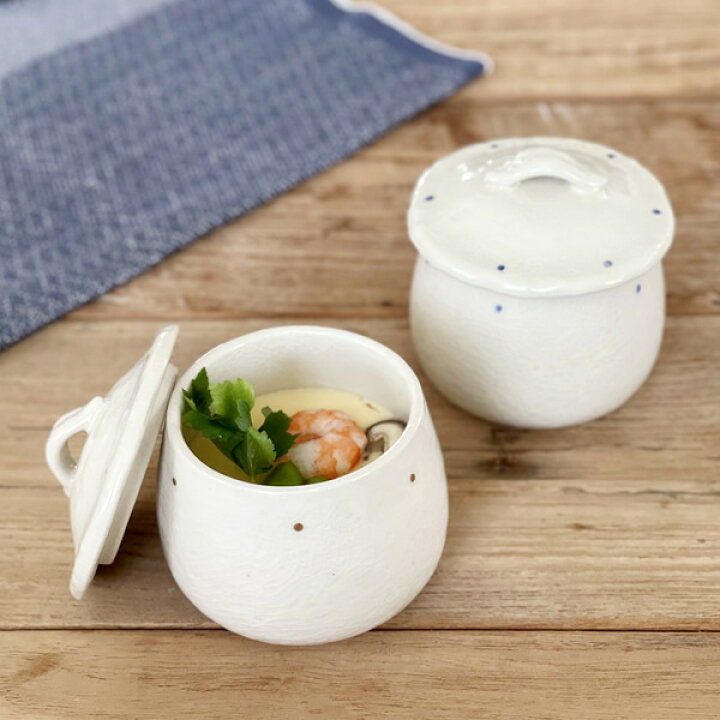 楽天市場 食器 茶碗蒸し 器 おしゃれ 和食器 モダン 瀬戸焼 蒸し碗 アウトレット カフェ風 カジュアルドット貫入茶碗蒸し おしゃれ食器の通販m Home Style