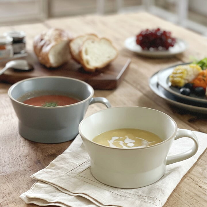 楽天市場 食器 スープカップ おしゃれ 大きい グレー アウトレット カフェ風 エッジラインスープカップ おしゃれ食器の通販m Home Style
