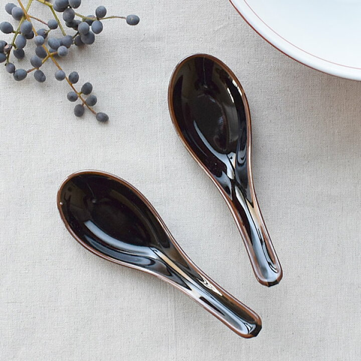 楽天市場 食器 限定商品 レンゲ スプーン おしゃれ カトラリー 和食器 モダン 瀬戸焼 アウトレット カフェ風 天目レンゲ おしゃれ食器の通販m Home Style