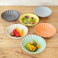 【お得なクーポン配布中】食器 和食器 おしゃれ 中鉢 6色菊形中鉢 煮物鉢 モダン 美濃焼 花型 花形 菊型 …