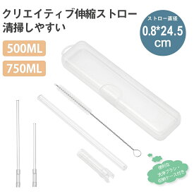 伸縮ストロー 洗浄用ブラシ付属
