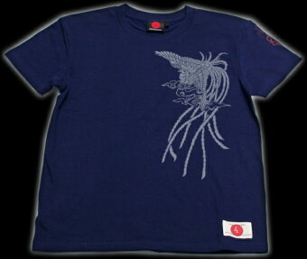 ▼手染め京友禅/和柄Tシャツ「[鳳凰」(全3色)【スタンダード/細身/レディースサイズ】【京都/壬生堂/和柄/手染/オリジナル/送料無料/日本】●