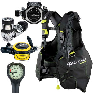 [ ANAO ] EF[u AQUALUNG WAVE BC + WFh ELITE M[^[ _CrOd4_Zbg