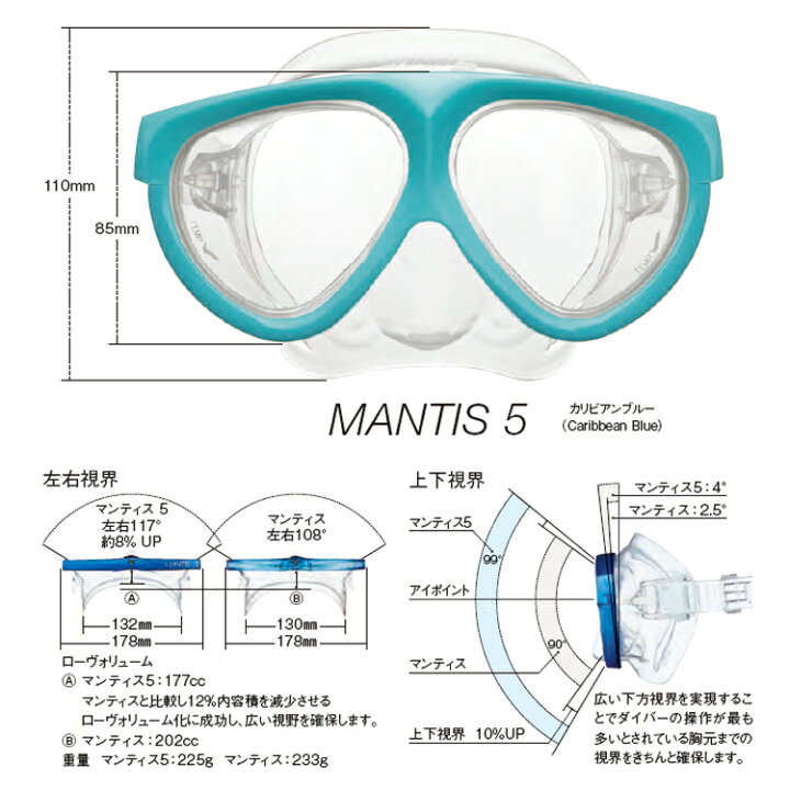 楽天市場】ダイビング マスク [ GULL ] ガル マンティス5 ブラックシリコン GM-1036 MANTIS 5 ダイビング用マスク :  エムアイシー２１（mic21）