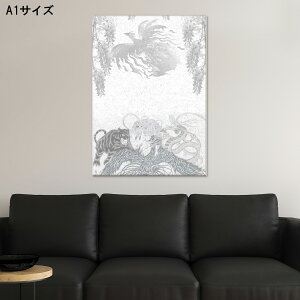 【※10%OFF 当店期間限定※ 10/25 00:00〜10/30 23:59まで!】アートパネル 壁掛け アクリル 絵画 おしゃれ 透明 モダン 和 モノトーン 鳳凰 トラ 龍 伝説 日本 Japan 風景 竹 和 和モダン 金魚 鯉 鮮や