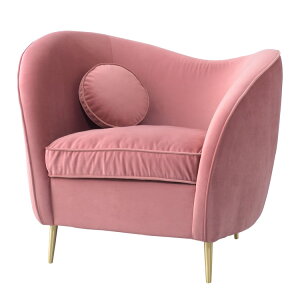 ソファー 1人掛け 椅子 姫系 かわいい ハート ふわふわ ポケットコイル クッション ピンク ホテル リビング モデルルーム 北欧 おしゃれ デザイン ベロア グラデーション モダン 人気 キュー