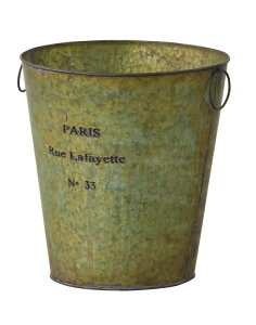 ダストBOX ゴミ箱 アンティーク おしゃれ ボックス ガーデン スチール製 パリ風 北欧 インテリア 雑貨 分別 スリム 屋外 ヴィンテージ レトロ かわいい 新生活 一人暮らし グリーン 部屋 アク