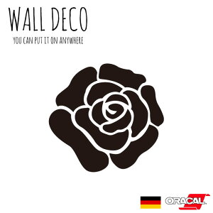 ウォールステッカー Mサイズ バラ 花 母の日 トゲ ホワイト マーク 花びら スイッチ コンセント 小さい 人気 かわいい 面白い シルエット シール DIY デコレーション 転写 インテリア 剥がせる