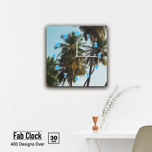 【※10%OFF 当店期間限定※ 10/25 00:00〜10/30 23:59まで!】韓国インテリア 時計 壁掛け時計 ファブリックパネル 木 葉っぱ ヤシの木 ハワイ 南国 空 自然 植物 海 海面 海水 板 橋 草 道 風景 綺麗