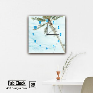 【※10%OFF 当店期間限定※ 10/25 00:00〜10/30 23:59まで!】韓国インテリア 時計 壁掛け時計 ファブリックパネル 南国 ハワイ 島 水着 女性 砂浜 昼寝 寝転び 海 自然 海面 ヤシの木 葉っぱ ビーチ