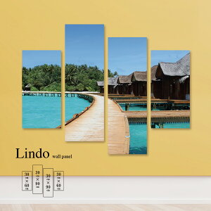 【※10%OFF 当店期間限定※ 10/25 00:00〜10/30 23:59まで!】インテリア アート おしゃれ 絵画 壁掛け アートパネル 4枚 セット海 海面 海岸 浜辺 ビーチ 風景 景色 水上 コテージ モルディブ 北欧 デ