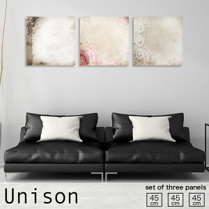 【※10%OFF 当店期間限定※ 10/25 00:00〜10/30 23:59まで!】インテリア アート おしゃれ アートパネル 3枚 セット モダン 絵画 ビーズ セピア 薔薇 レース 柄 アンティーク 愛 花 母の日 壁掛け 絵