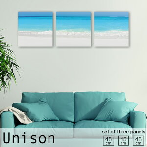 【※10%OFF 当店期間限定※ 10/25 00:00〜10/30 23:59まで!】インテリア アート おしゃれ アートパネル 3枚 セット 絵画 海 海面 海岸 浜辺 ビーチ 風景 景色 さざ波 白波 水平線 砂浜 南国 青空 自然