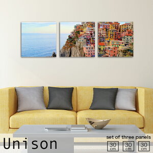 【※10%OFF 当店期間限定※ 10/25 00:00〜10/30 23:59まで!】インテリア アート おしゃれ アートパネル 3枚 セット モダン 絵画 街 建物 外壁 レトロ 海 海上 カラフル 風景 壁掛け 絵 生地 玄関 リビ