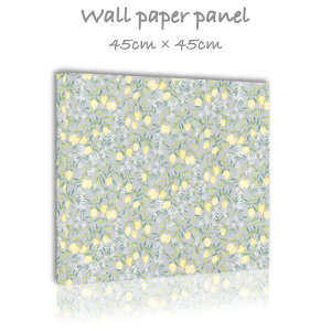 【※10%OFF 当店期間限定※ 10/25 00:00〜10/30 23:59まで!】壁掛け インテリア アート 壁紙 おしゃれ 絵画 アートパネル クロス 花 北欧 パターン 総柄 蕾 黄色 イエロー45cm×45cm 正方形 エンボス 凸